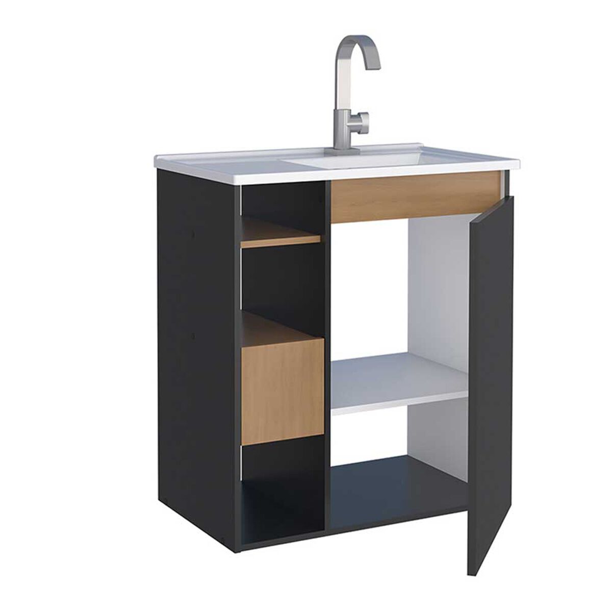 Vanitorio Vekkahome Lotus 60 Negro