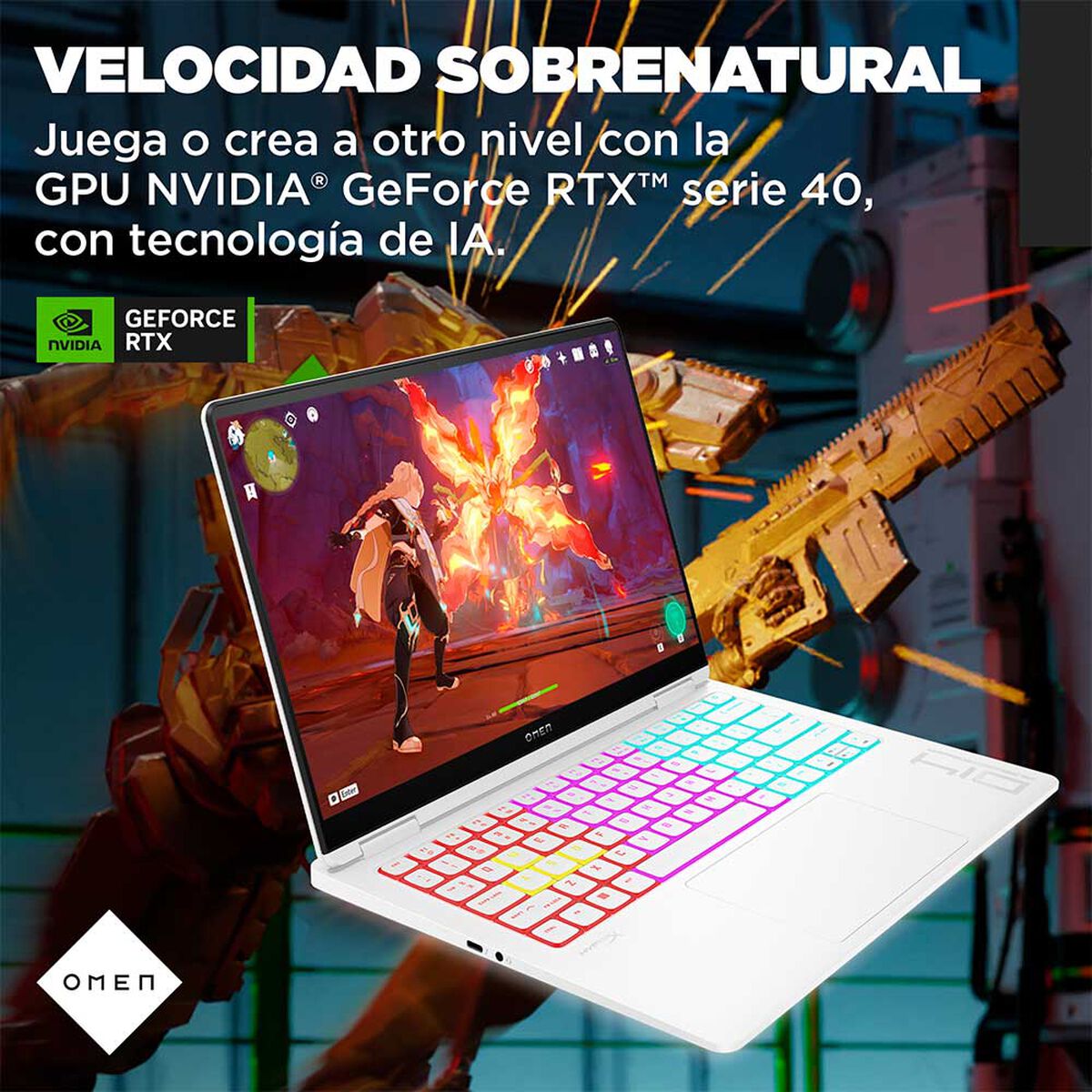 Notebook Gamer HP OMEN 14-fb0000la Intel Core Ultra 7 16GB 1TB SSD 14" NVIDIA RTX 4060