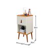 Velador Altavision Larissa 1 Cajon Blanco y Café