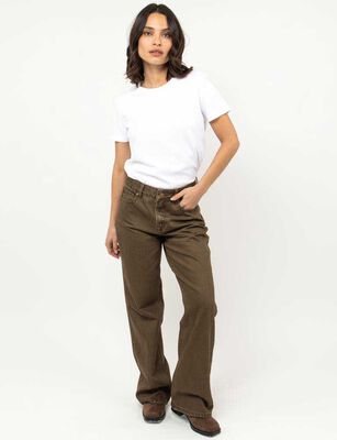 Imagen 2 del producto Jeans Wide Leg Mujer Zibel Cafe, Celeste