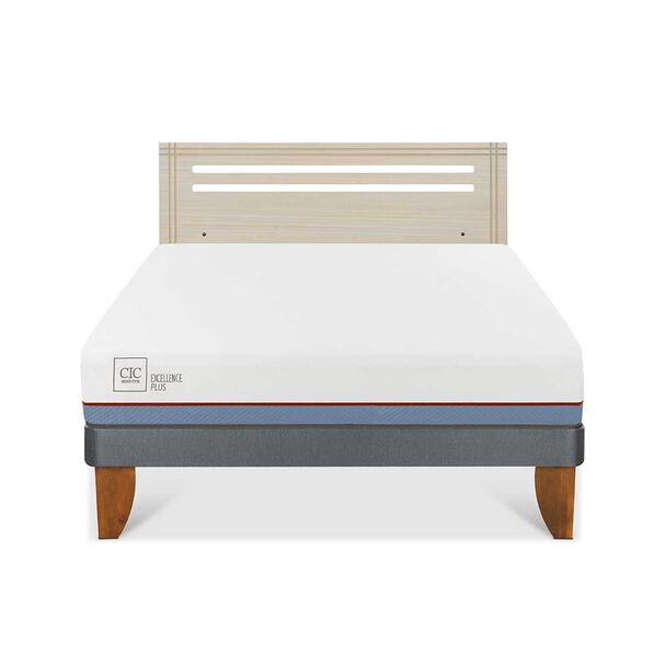 Cama Europea CIC 2 Plazas Excellence Plus + Respaldo Munich Alpino