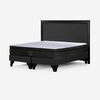 Cama Europea Rosen Base Dividida S&uacute;per King Tempo + Respaldo Nolita Grafito