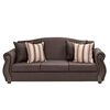 Juego de Living Innovamuebles New Bugambilia Sofá 3 Cuerpos + Dos Sillones 1 Cuerpo Chocolate