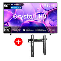 Combo Smart TV LED 50"" Samsung 4K Crystal UHD +  Soporte de Pared Fijo Fiddler