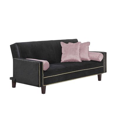 Imagen 2 del producto Futón Black Factory Vanguardia 3 Cuerpos Negro Rosa