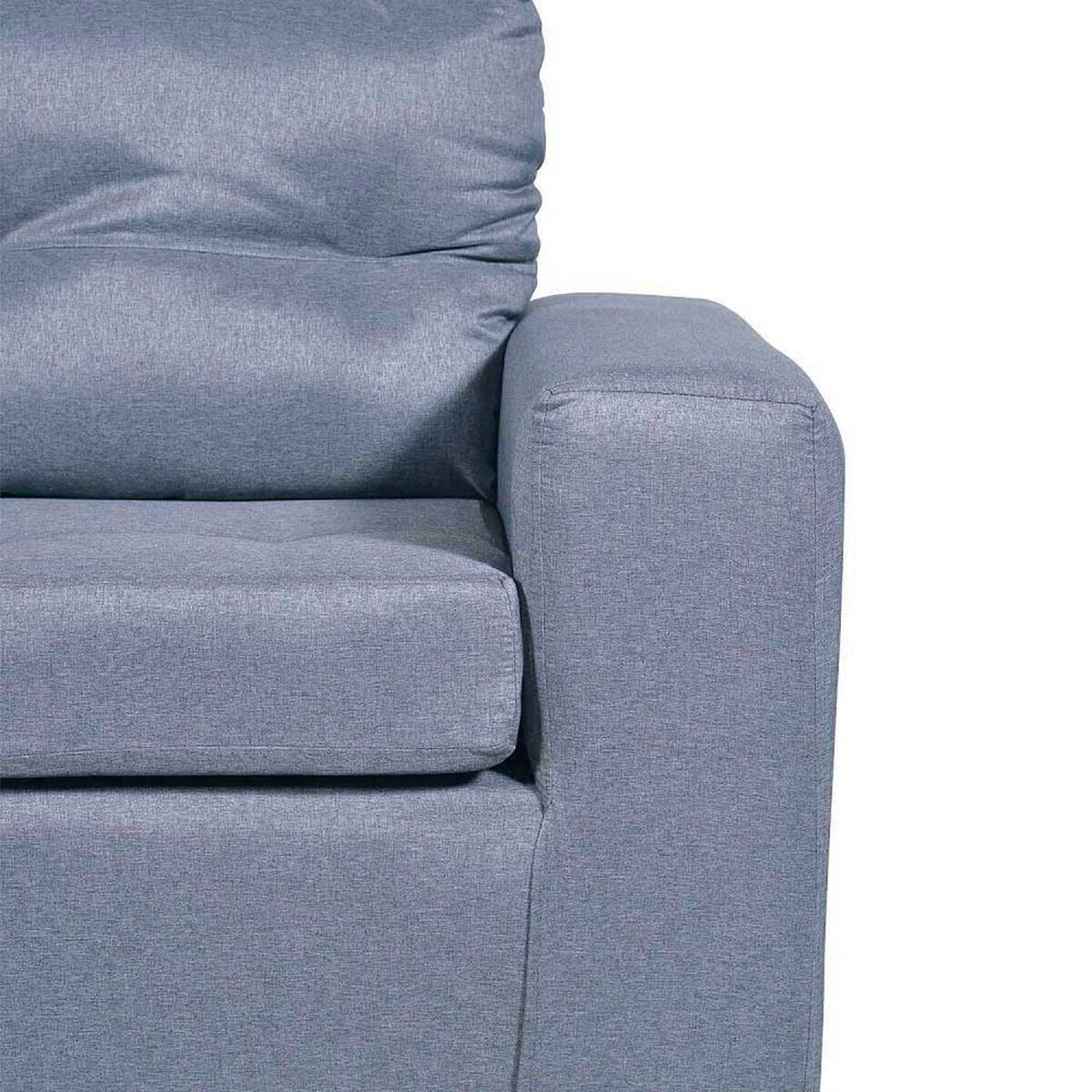 Sof&aacute; Seccional Modular Kea Liverpool 5 Cuerpos Felpa Gris