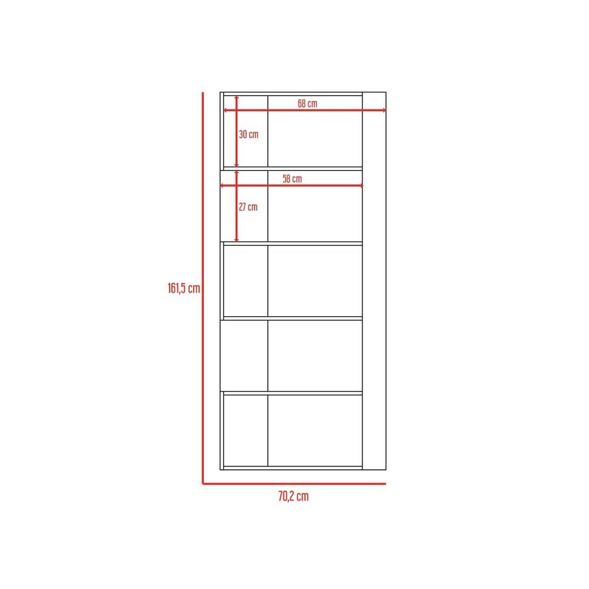 Combo Bar Esquinero + Biblioteca TuHome Beijing Wengue Blanco