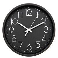 Reloj de Pared Plástico Vgo Circular 30 cm Negro