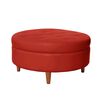 Pouf Latam Home Paris PU Rojo