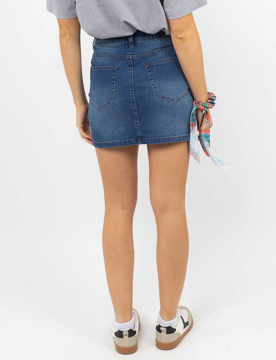 Falda Mini Denim Mujer Icono