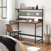 Escritorio Alto Fm Furniture Metalwood Colection Marrón Rústico