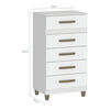Cómoda Vekkahome Malta 5 Cajones Blanco Cómoda Vekkahome Malta 5 Cajones Blanco