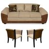 Juego de Living Elegant Detail Houston Sofá 3 Cuerpos + Dos Sitiales Beige