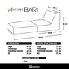 Sofá Cama Latam Home Velvet Bari 1 Cuerpo Chocolate