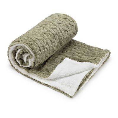 Manta Embossed Sherpa Zibel Verde