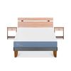 Cama Europea CIC 2 Plazas Excellence + Respaldo + 2 Veladores