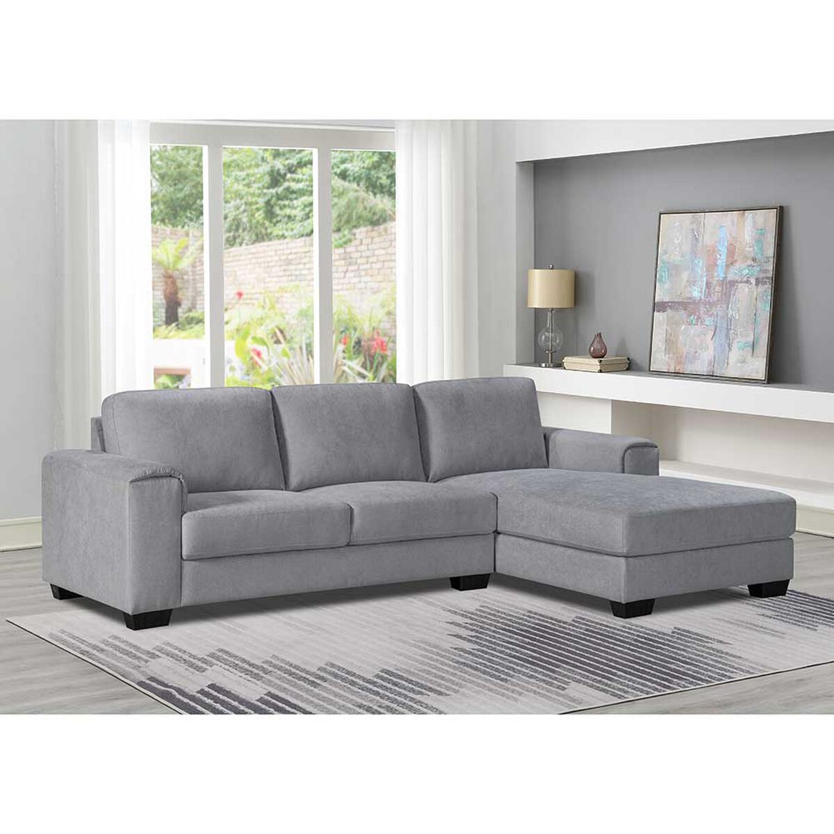 Seccional Derecho Casanova New Bali 3 Cuerpos Gris