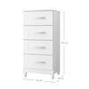 Combo Cl&oacute;set 6 Puertas 2 Cajones + C&oacute;moda 4 Cajones Vekkahome Mobi Blanco