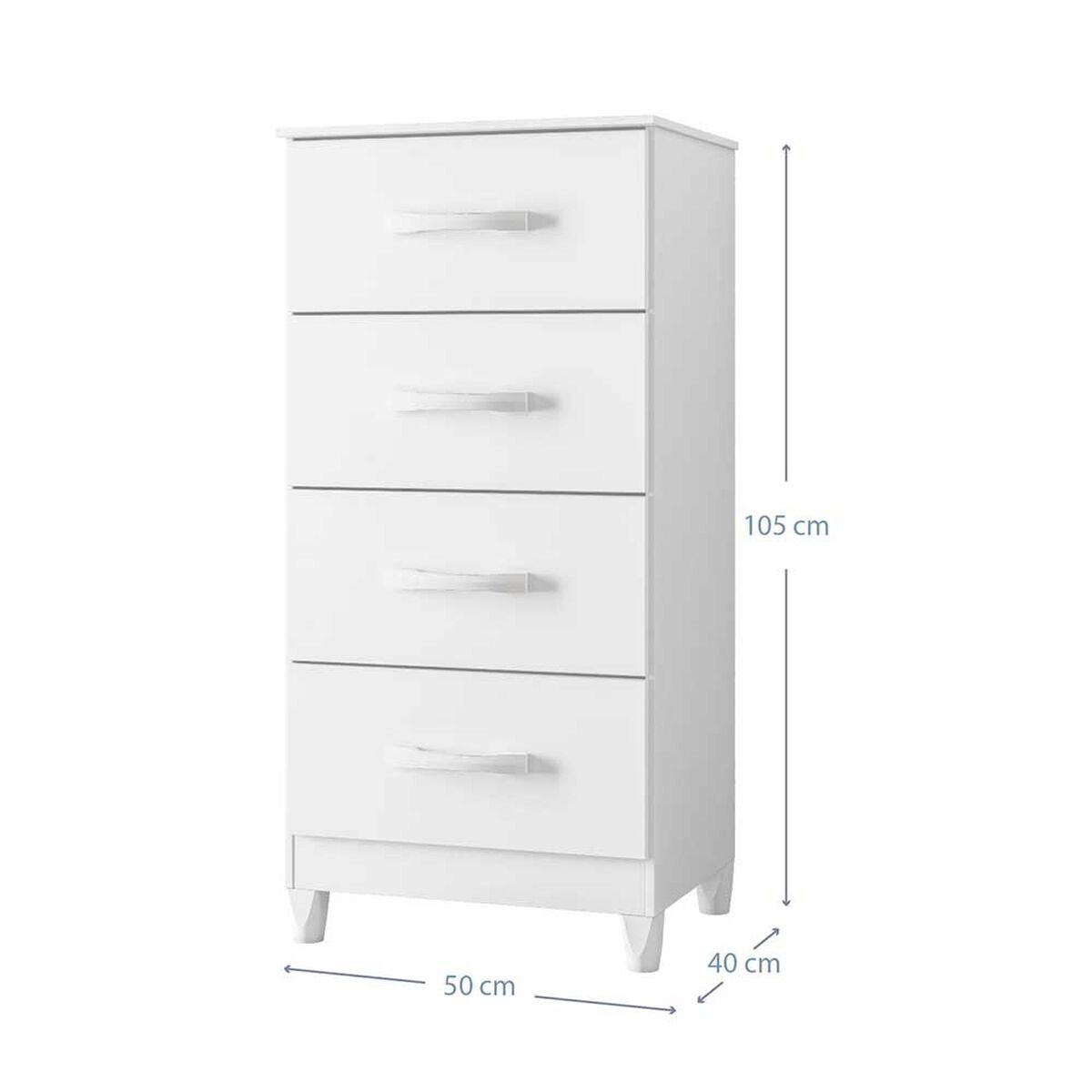 Combo Cl&oacute;set 6 Puertas 2 Cajones + C&oacute;moda 4 Cajones Vekkahome Mobi Blanco