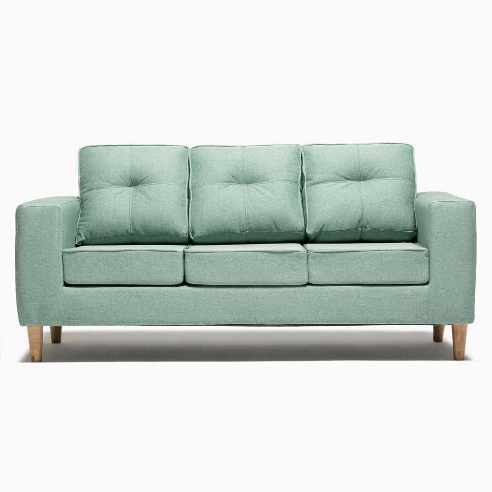 Sofá Kea Infinity Tela 3 Cuerpos Verde
