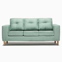 Sofá Kea Infinity Tela 3 Cuerpos Verde