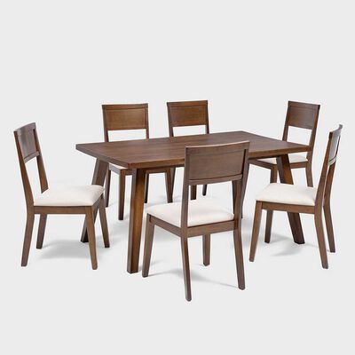 Juego de Comedor Exit Castilla 6 Sillas Nuez