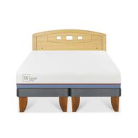 Cama Europea CIC Base Dividida 2 Plazas Excellence Plus + Respaldo Gales Mostaza