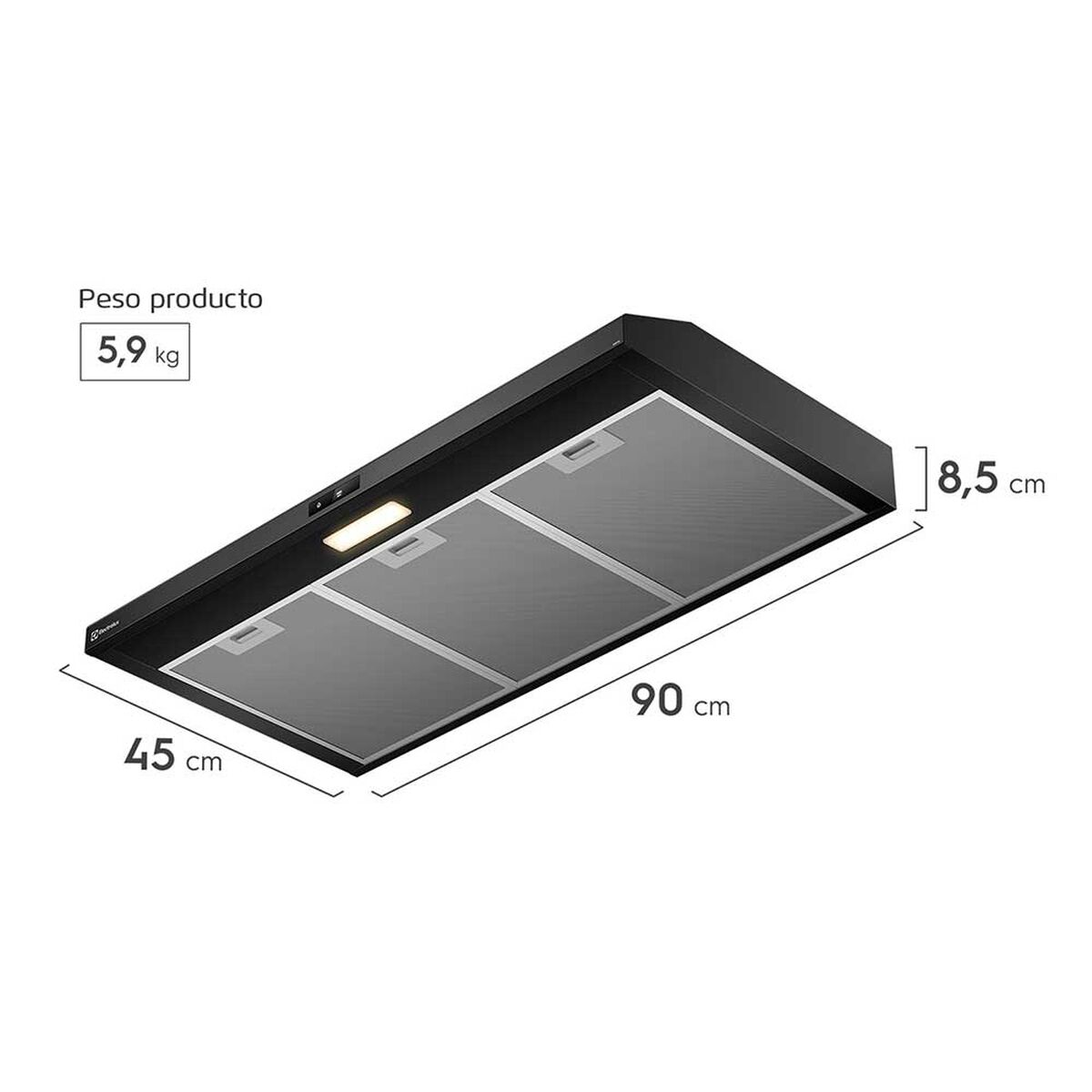 Campana Electrolux DE9TB El&eacute;ctrica Negro