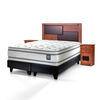 Cama Europea Flex King Majesty + 1 Respaldo + 2 Veladores