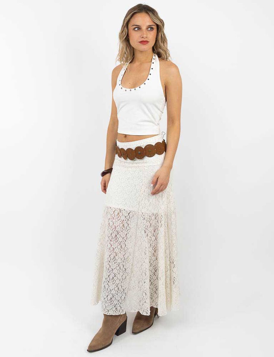 Falda Maxi Encaje Mujer Icono