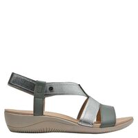 Sandalia Mujer Bruno Rossi Gris, Negro