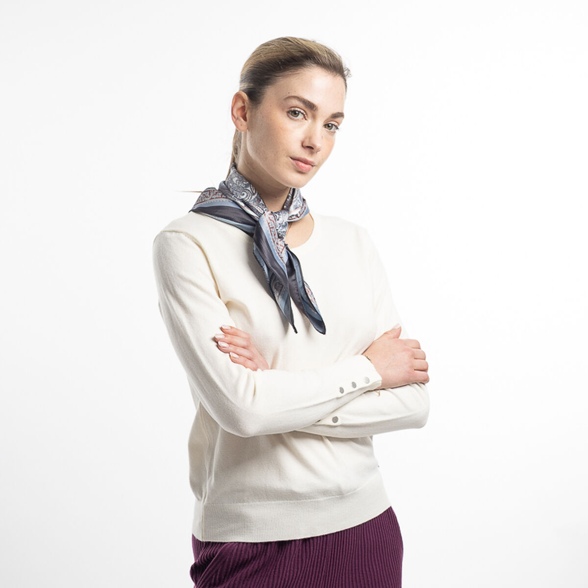 Pa&ntilde;uelo Gris Mujer Bside