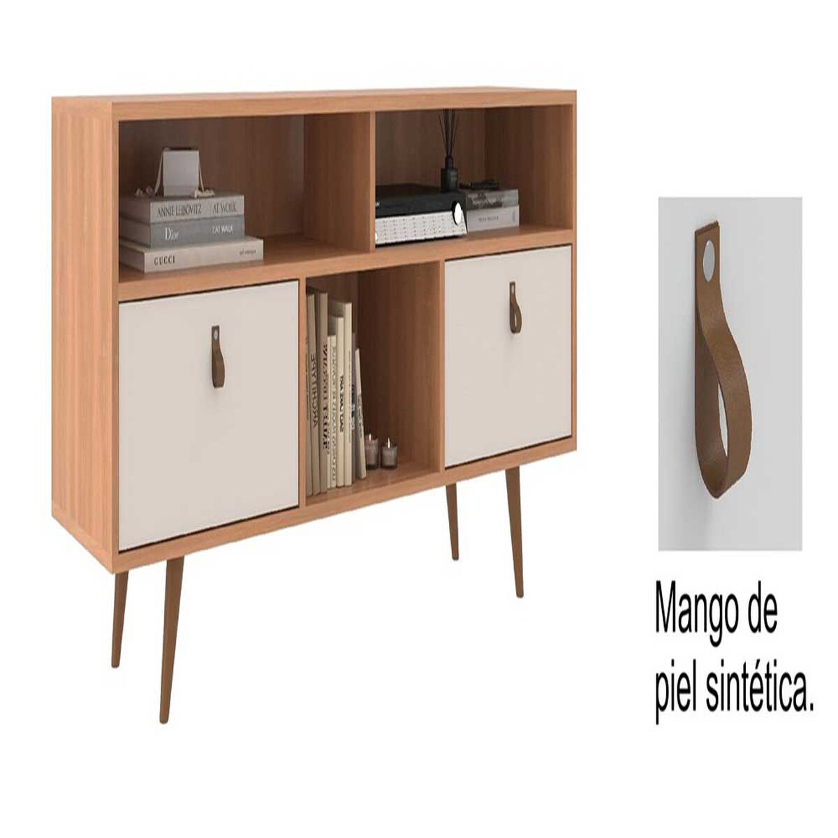 Rack Almore Alemania Hasta 55" Freijo y Off White