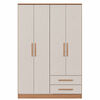 Closet Vekkahome Americano 4 Puertas 2 Cajones Beige