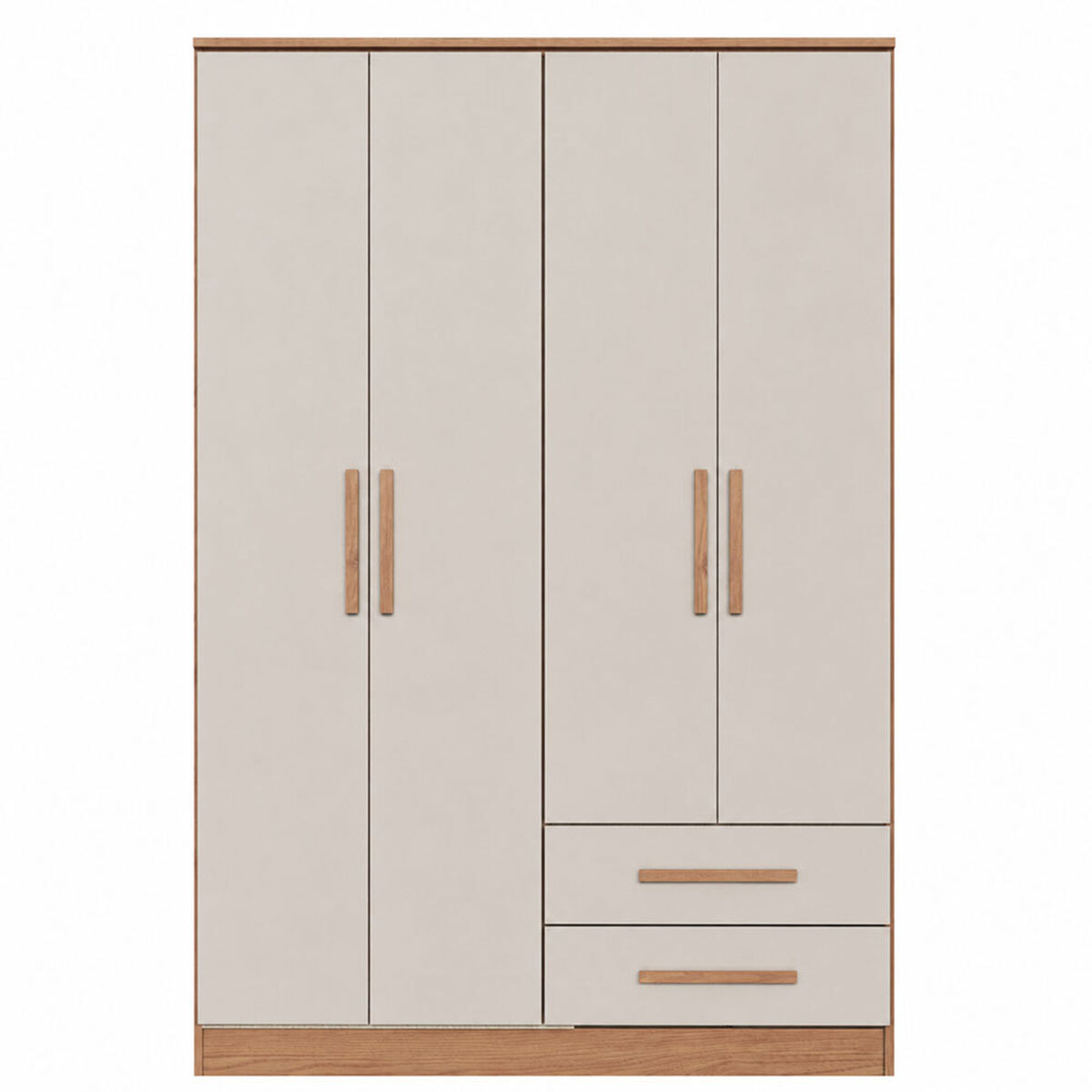 Closet Vekkahome Americano 4 Puertas 2 Cajones Beige