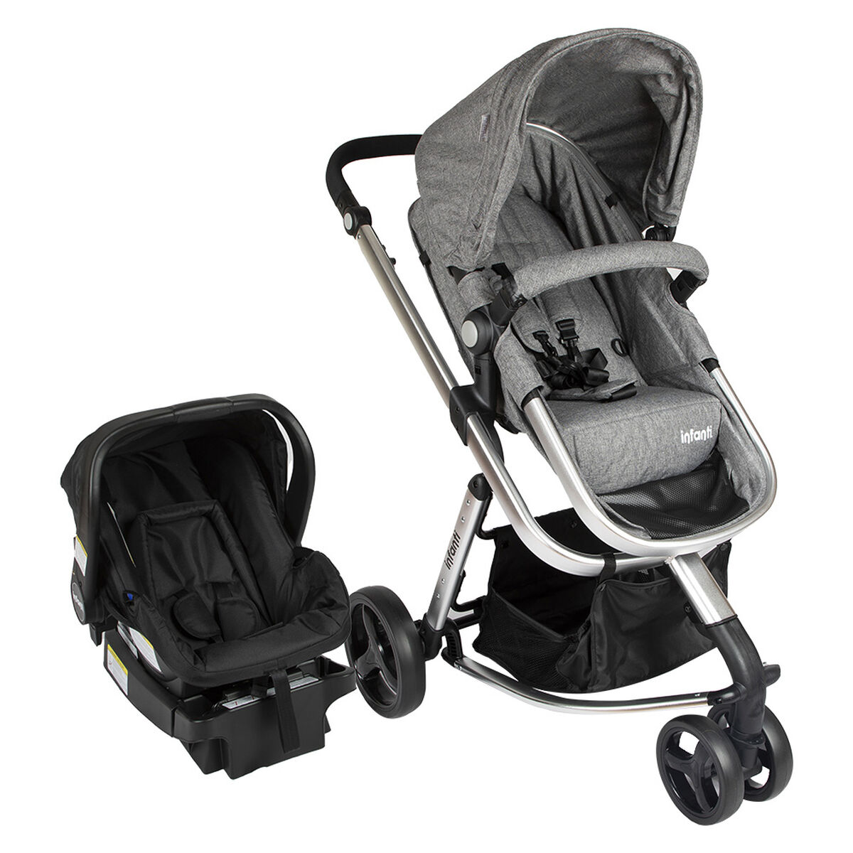 Coche Travel System Mobi Gris Claro