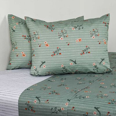 Imagen 1 del producto Juego de Sábanas American Family 144 Hilos 2 Plazas Sarah Turquesa