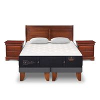 Cama Europea CIC Base Dividida King Premium + Respaldo + Veladores + Almohadas Viscoelástica