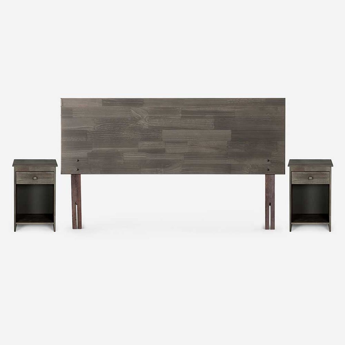 Cama Europea Rosen 2 Plazas Ergo T + Respaldo + 2 Veladores