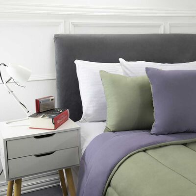 Imagen 2 del producto Set Plumón Bicolor + 2 Cojines Casanova 2 Plazas Liso Menta Mora