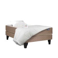 Cama Europea Celta 1 Plaza Bamboo + Plumón + Sábanas + Almohada