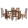 Juego de Comedor Latam Home Pamplona Cadiz 6 Sillas Cuero Beige