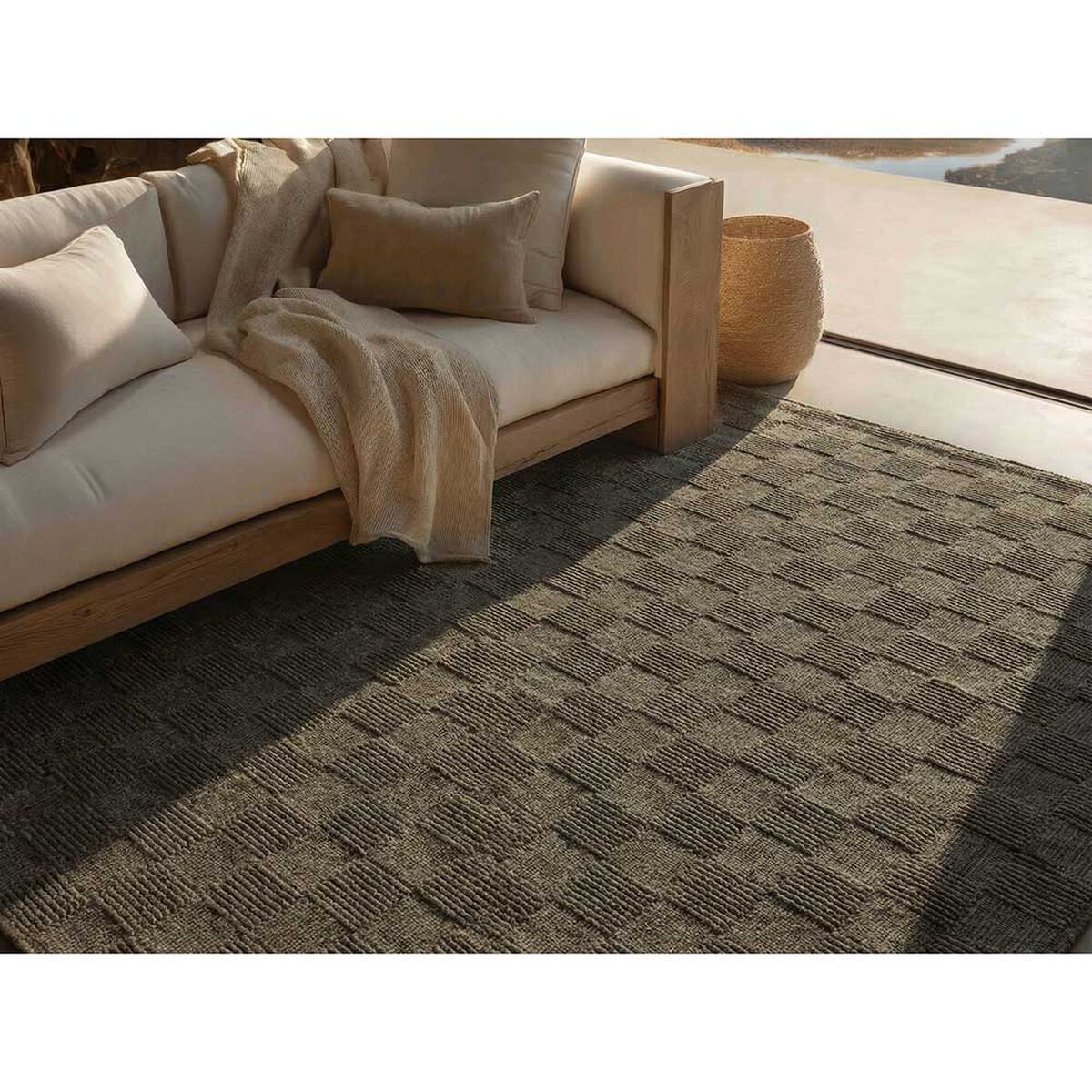 Alfombra Elements & Co Square Lana Gris 160x230 cm