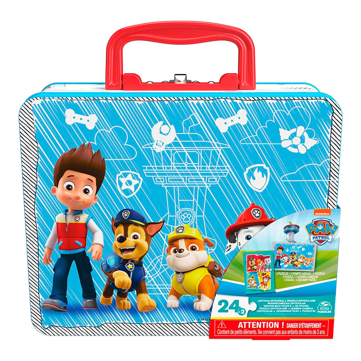 2 Puzzles Lenticulares en Lonchera Paw Patrol