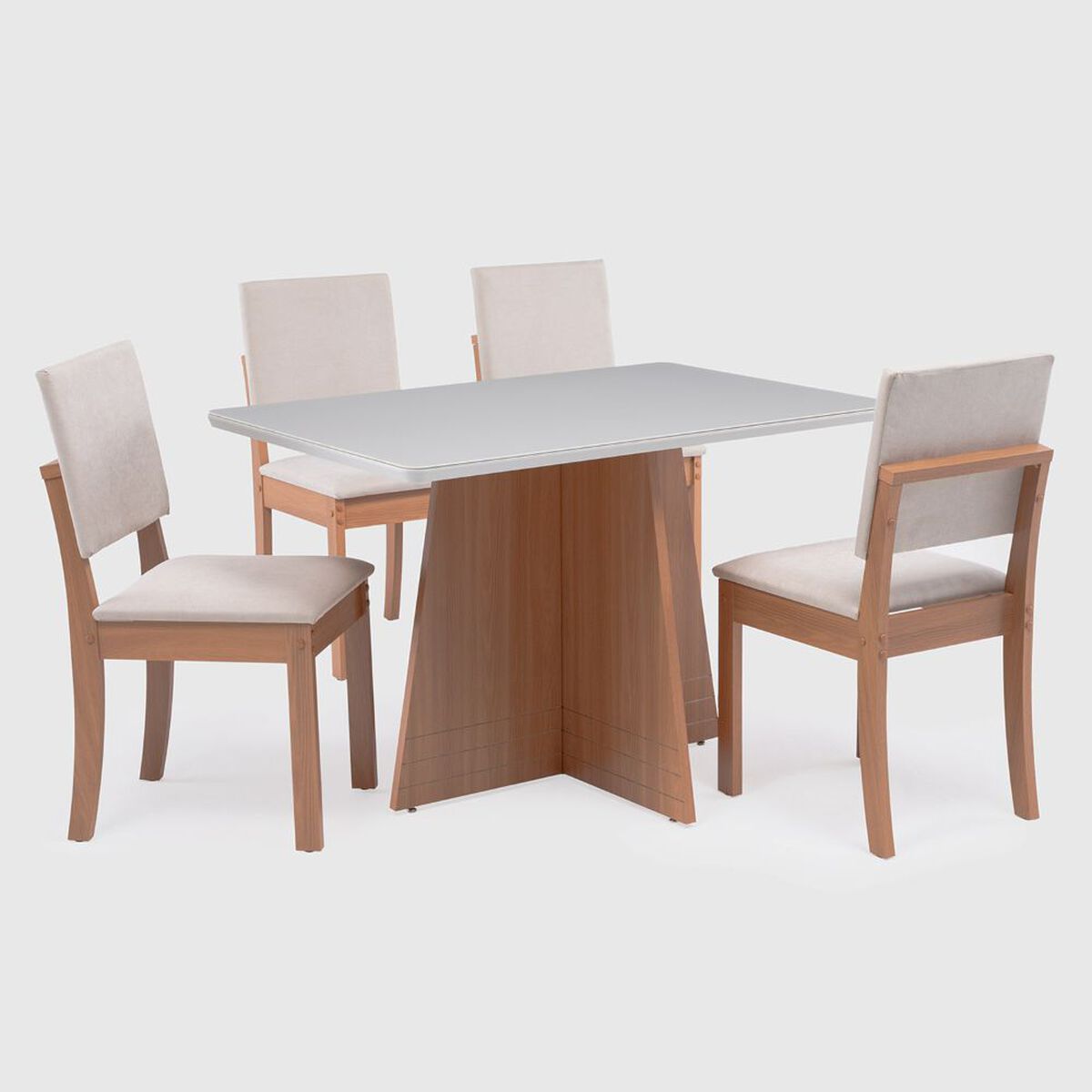 Juego de Comedor Roca Lotus 4 Sillas Beige