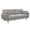 Sofá Home Mobili Denver 3 Cuerpos Gris
