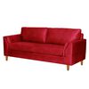 Sofá Latam Home Milan 3 Cuerpos Rojo