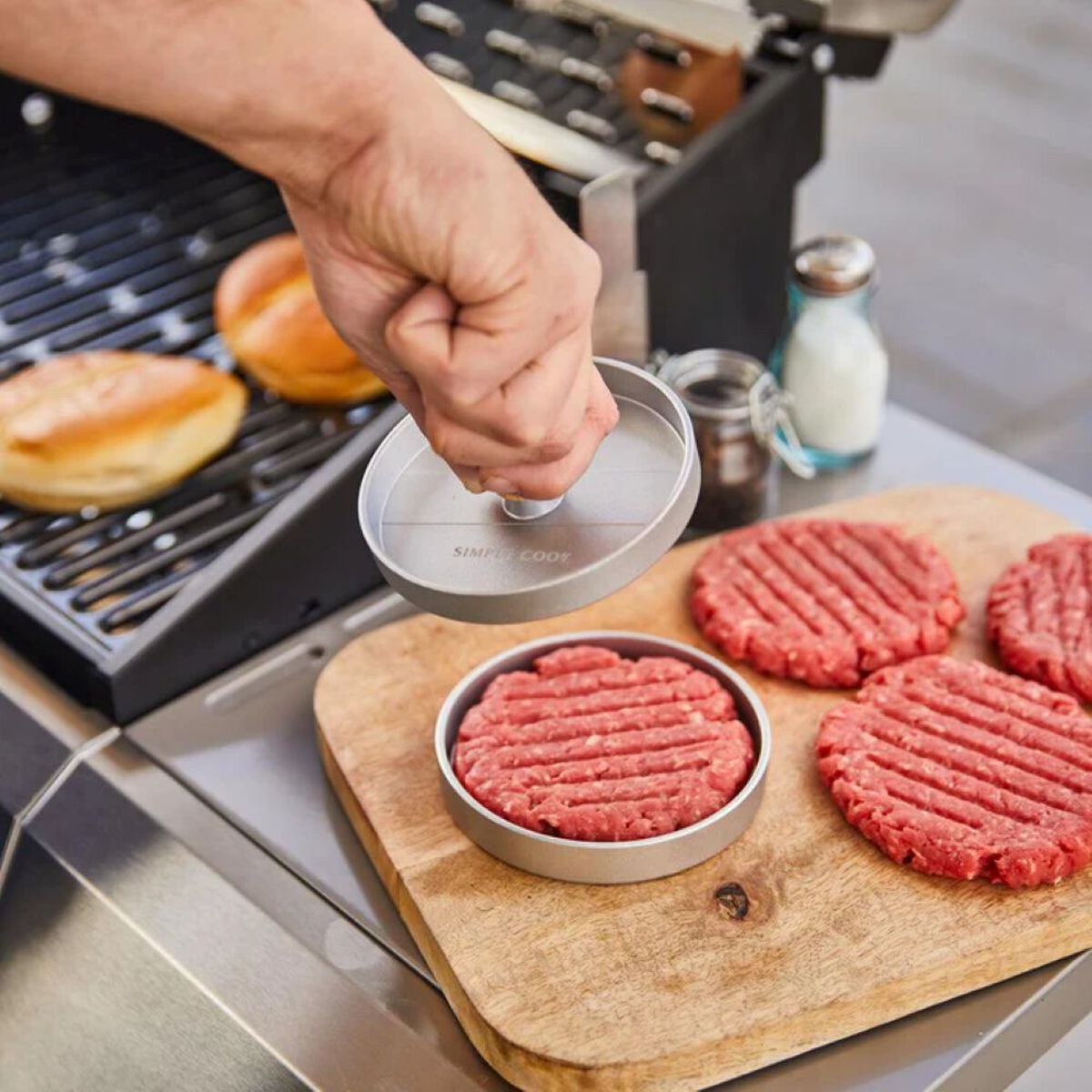 Prensador de Hamburguesas Simple Cook Smokky