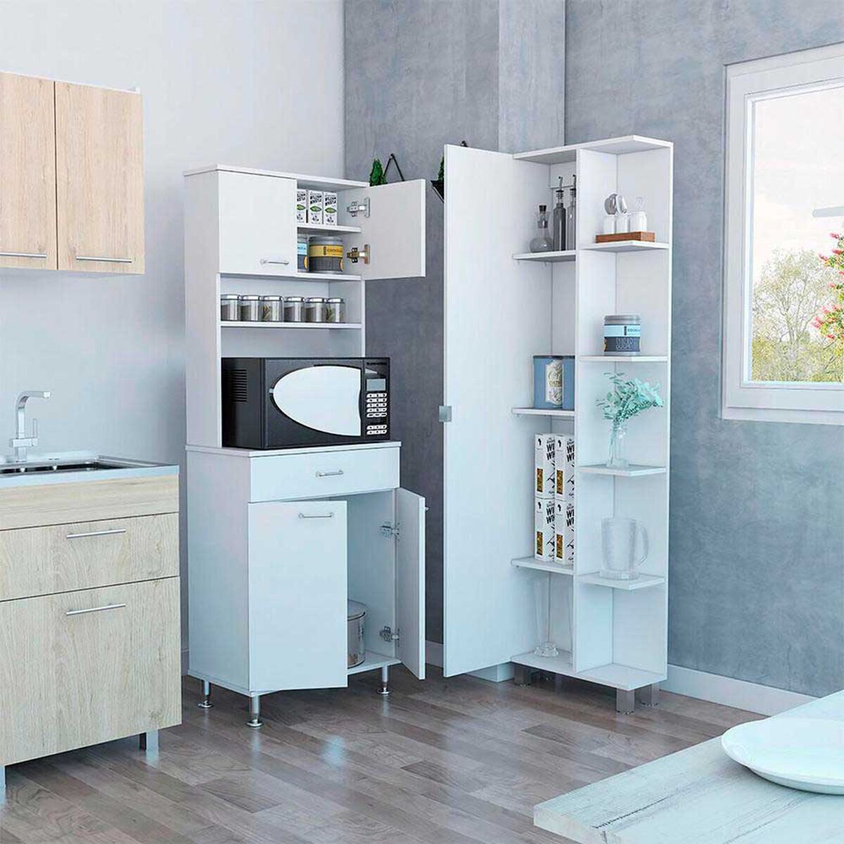 Combo Kitchen 7 Mueble Microondas + Optimizador