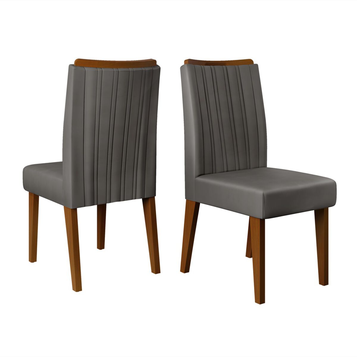 Juego de Comedor Di Poretti Celeste 6 Sillas Gris